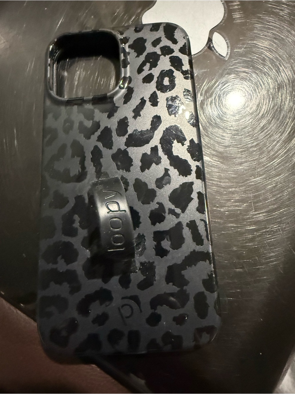 Loopy Case Leopard Print Phone Case in Black and Gray
